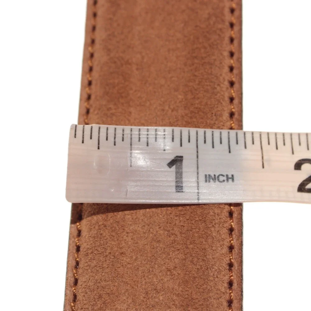 Di Bianco NWT Cut to Size Dress Belt In Solid Brown Suede Leather One Size